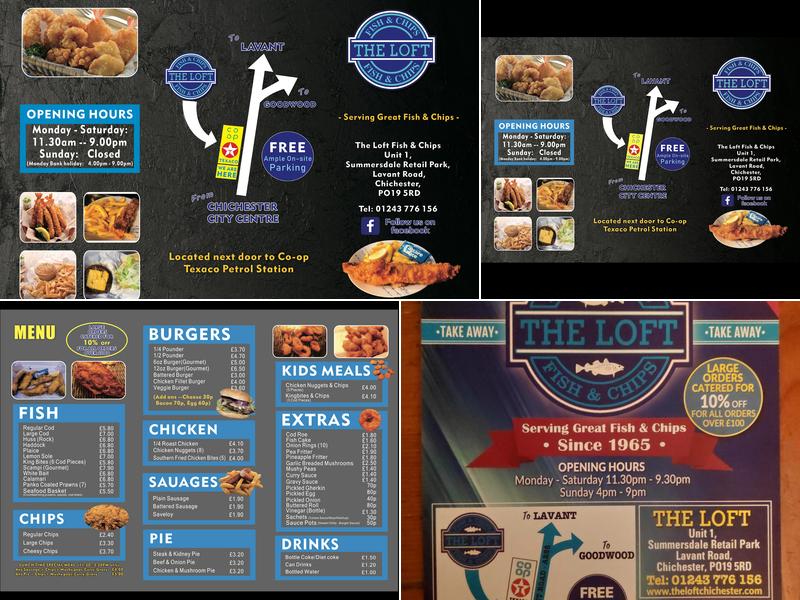 The Loft Fish & Chips Menu
