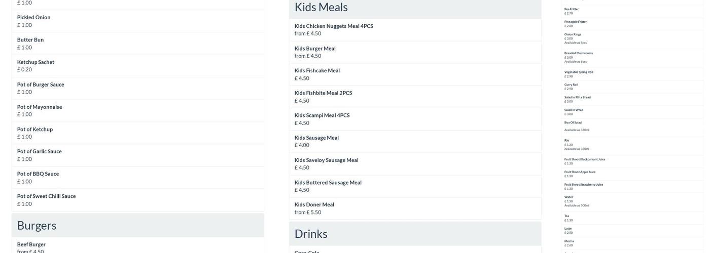 The Lighthouse Fish & Chips Menu