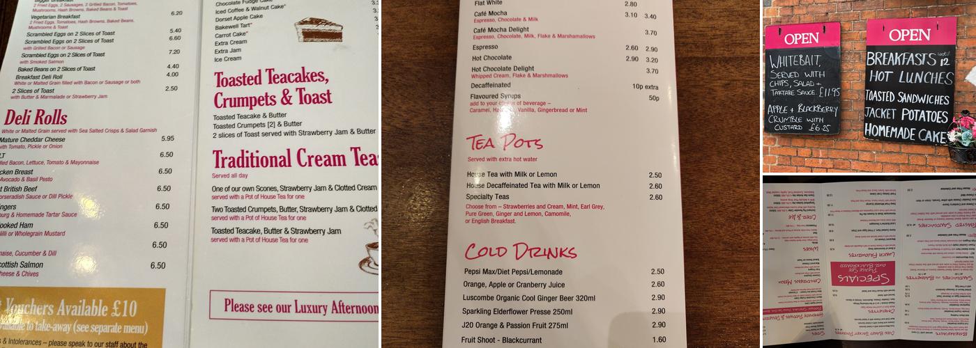 The Buttery At The Crypt Cafe/ Tearoom Menu