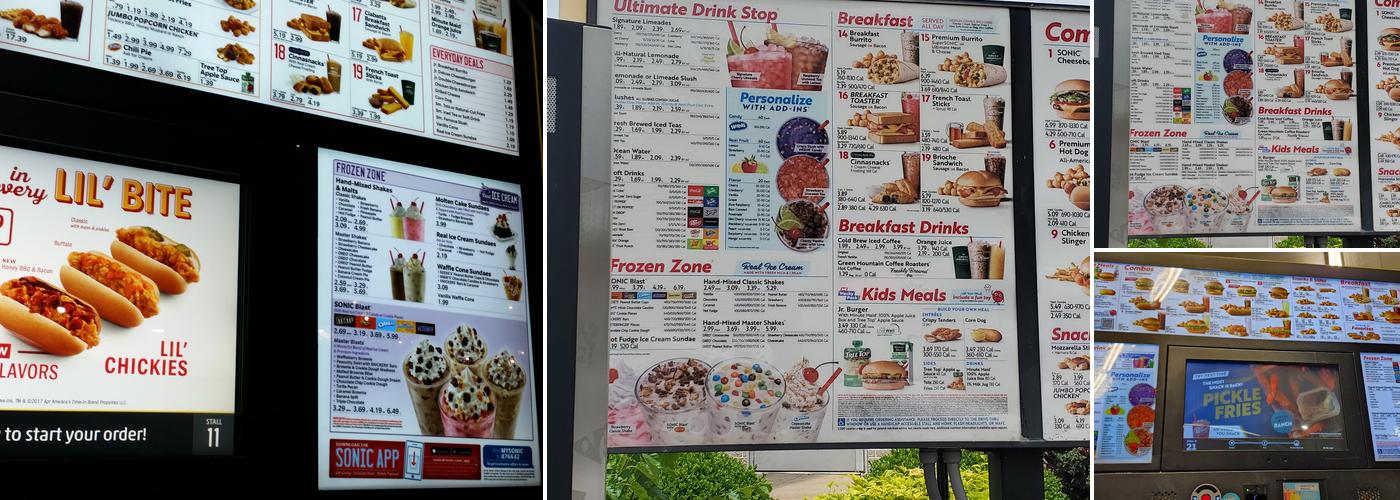Sonic Drive-In Menu