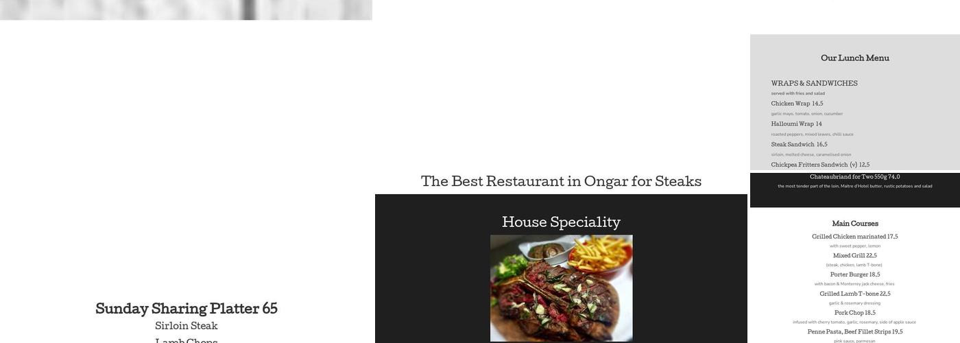 Porterhouse Wine Bar + Kitchen Menu