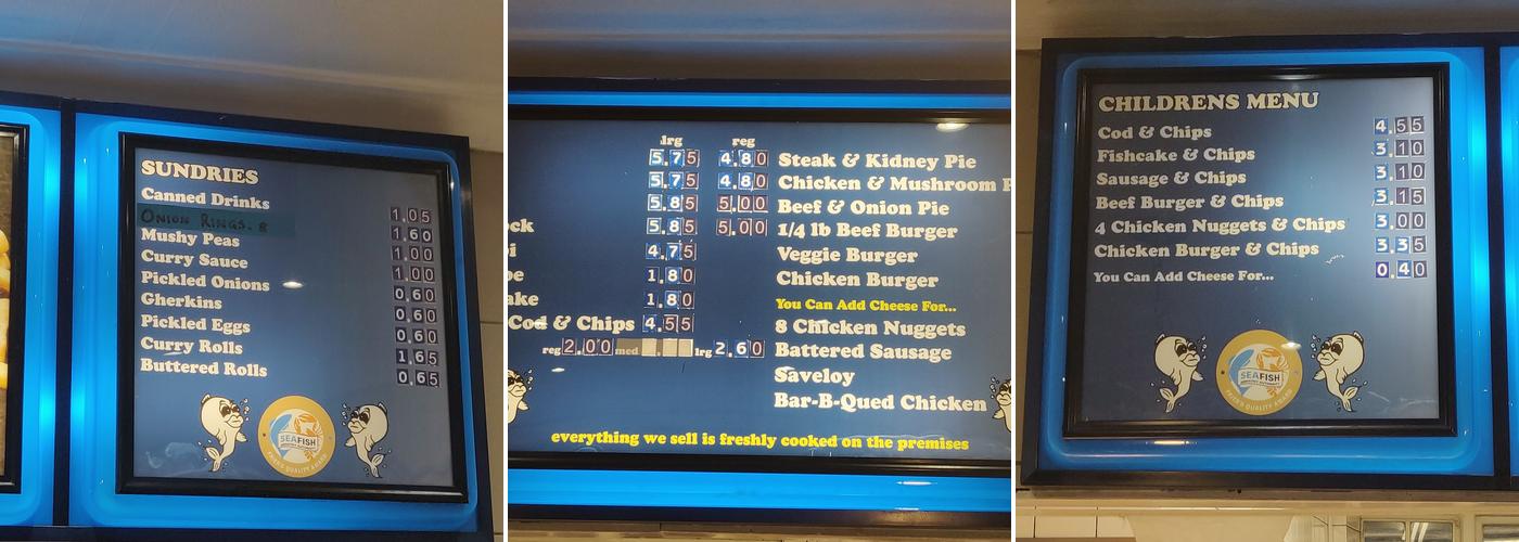 Mr Chips Menu