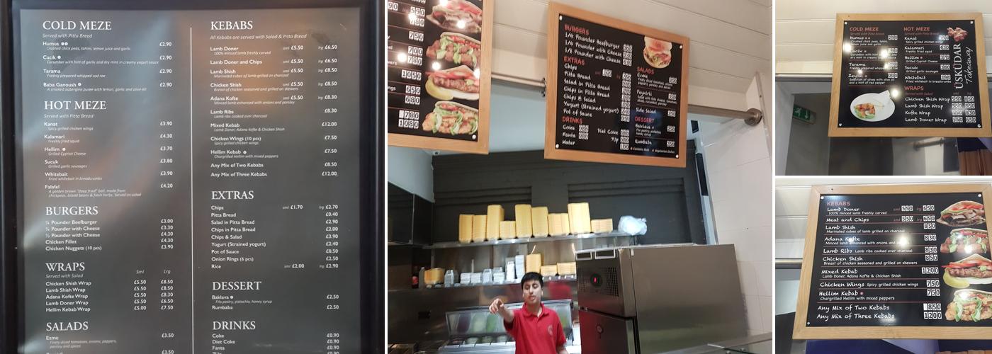Uskudar Kebab Takeaway Menu