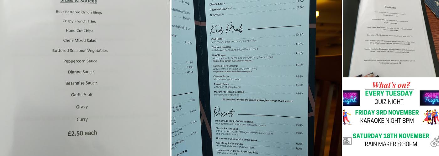 The Cherry Tree - Stakeford Menu