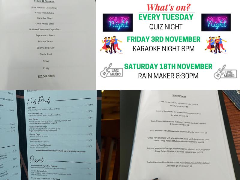 The Cherry Tree - Stakeford Menu