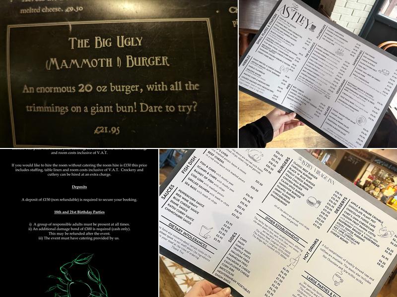 The Astley Village Inn Menu