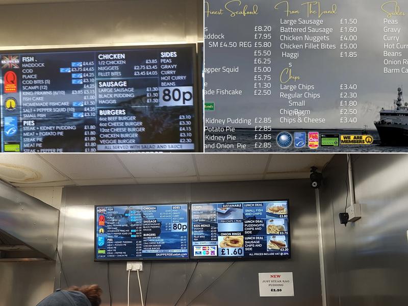 Skippers Fish and Chips Menu