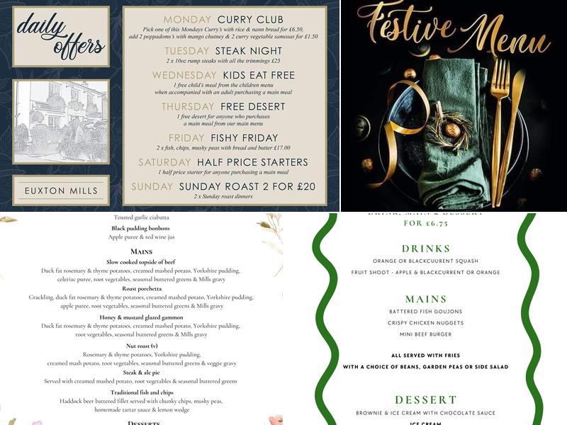 Euxton Mills Menu