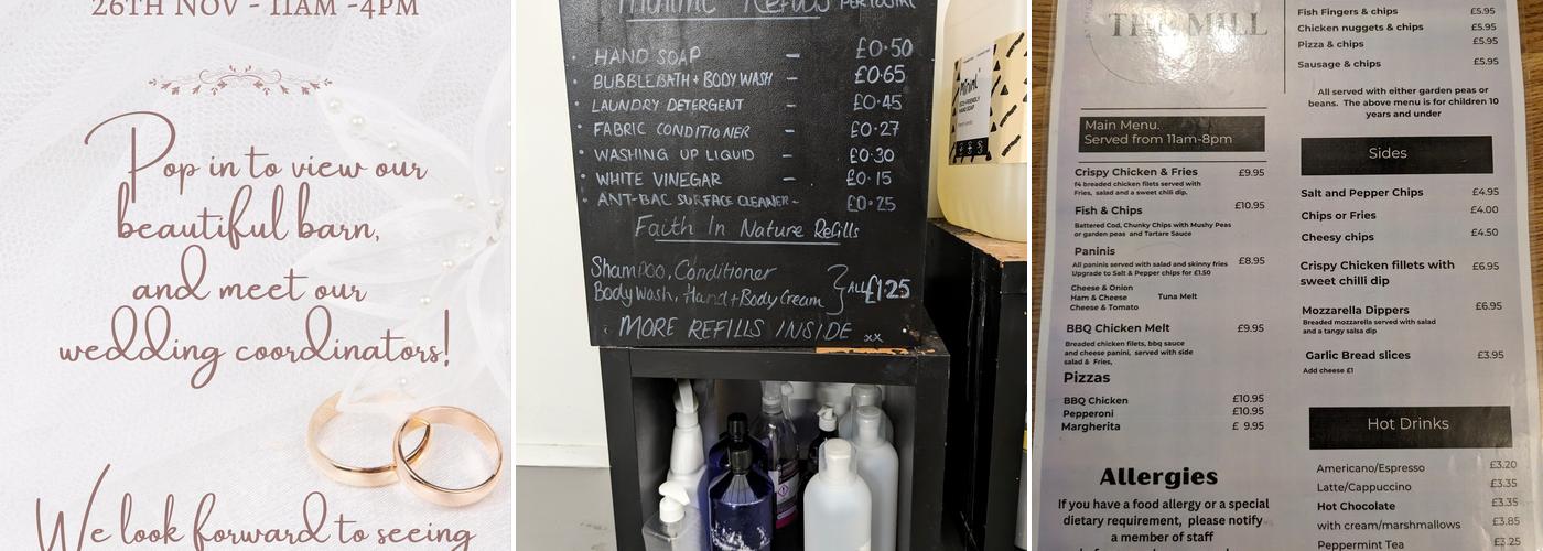 The Mill at Charnock Farm Menu