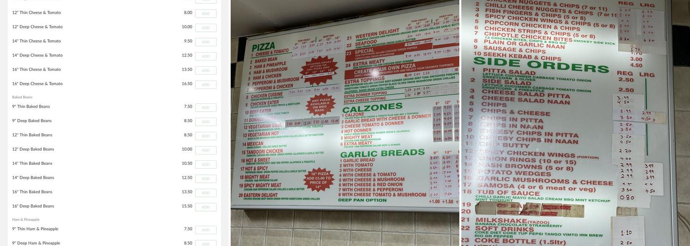 Pizza House Menu