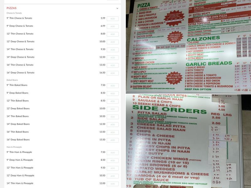 Pizza House Menu