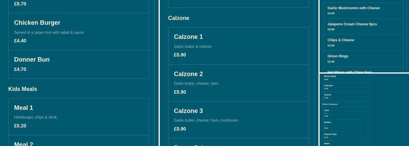 Mama Mia - Kebab House Menu