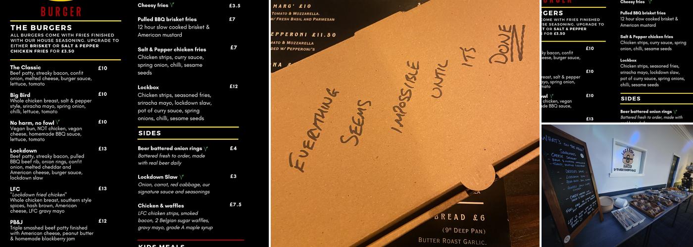 Lockdown Burger Menu