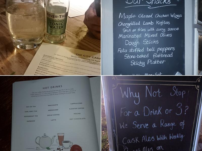 Coy Carp Harefield Menu