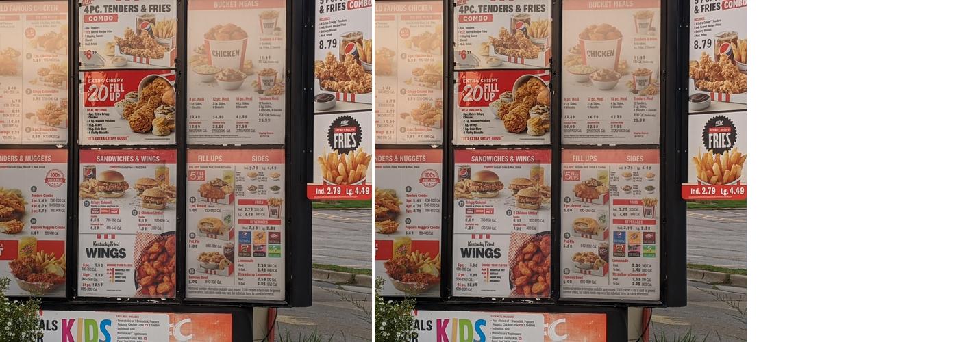 KFC Menu