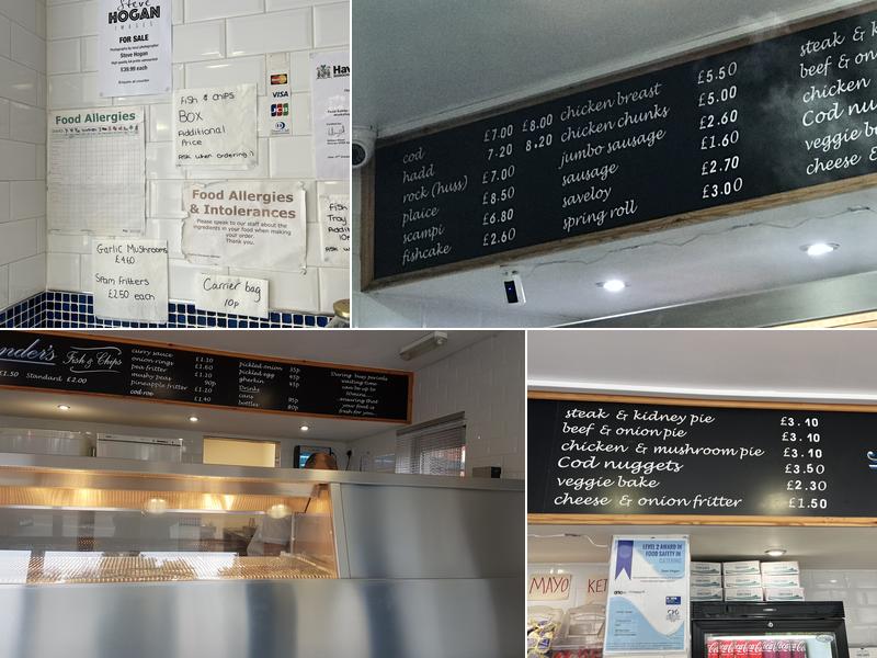 Alexander's Fish & Chips Menu