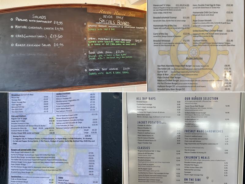 Haven House Inn & Café Menu