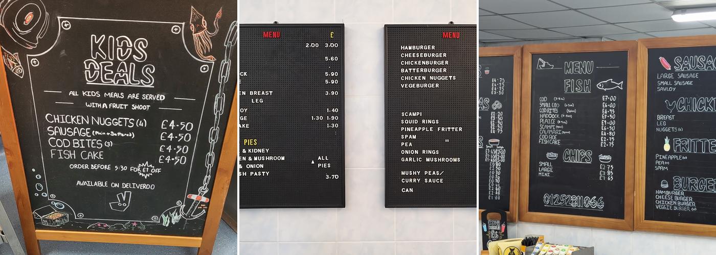 The Verne Fish & Chips Menu