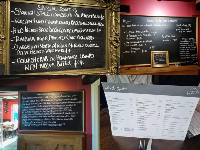 The Ash Tree Inn Menu