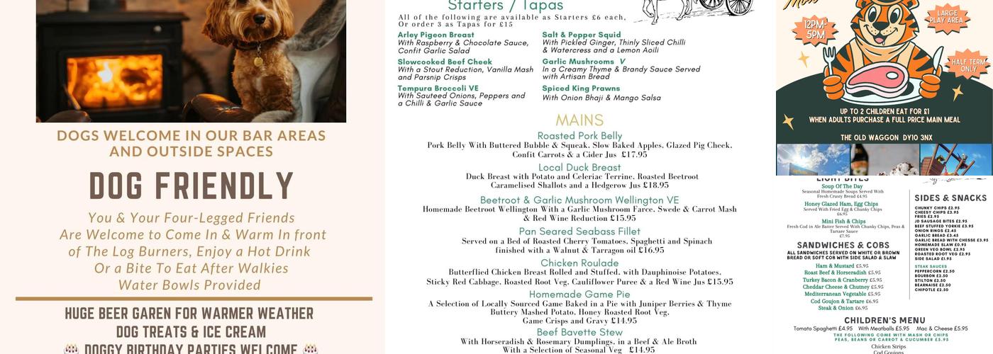 The Old Waggon and Horses 1812 Menu