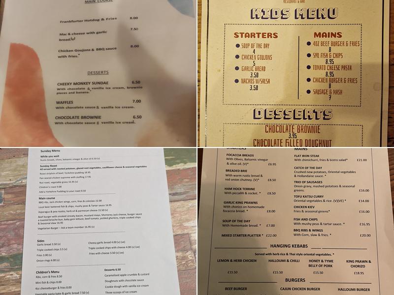 The Old George Inn Menu