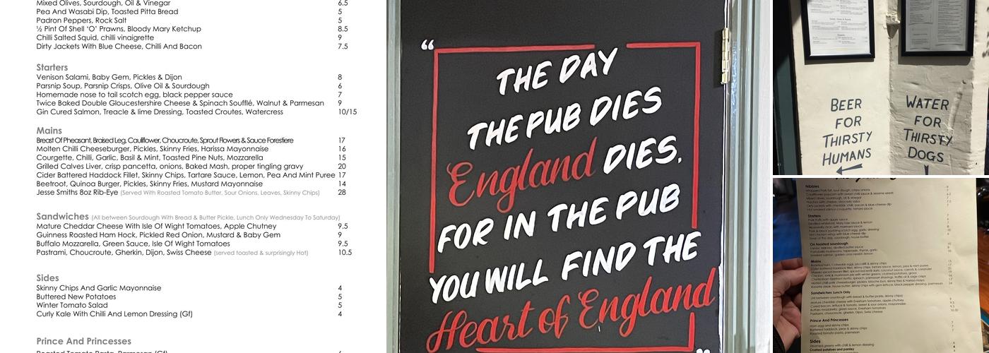 The Golden Cross Menu