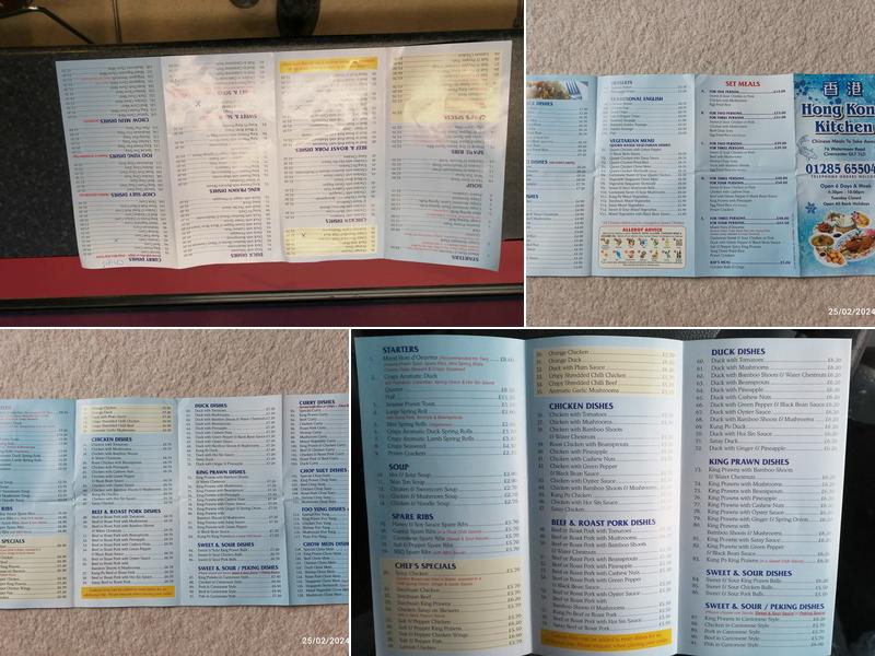 Hong Kong Kitchen Menu