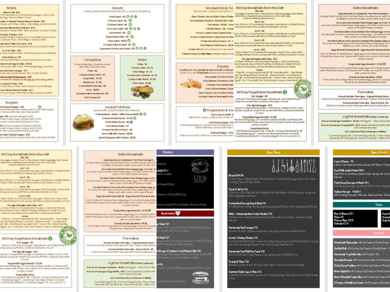 Tracy's Cafe Bistro Menu