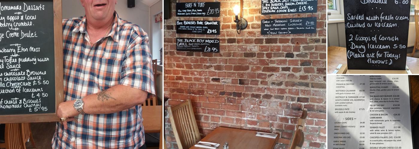 The Black Boy, Weeley Menu