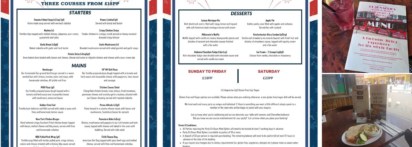 Charnallies Restaurant & Bar Menu