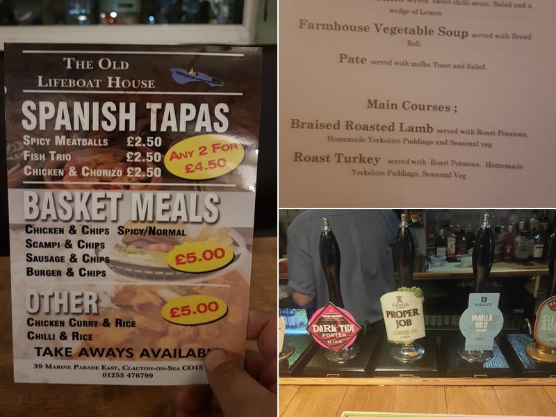 The Old Lifeboat House Menu