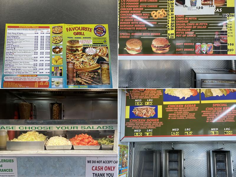 Favourite Grill Menu