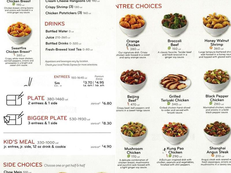 Panda Express Menu