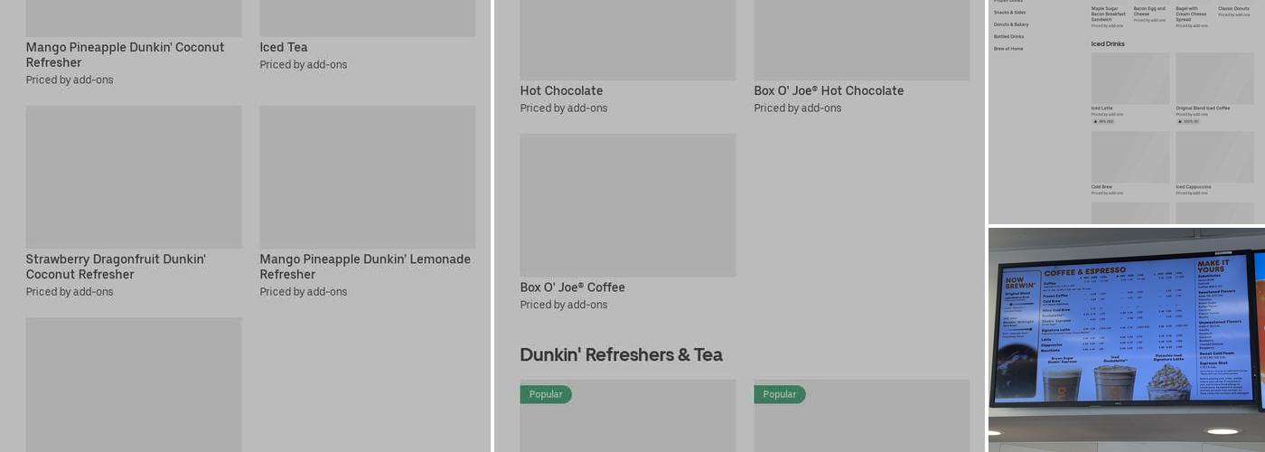 Dunkin' Menu