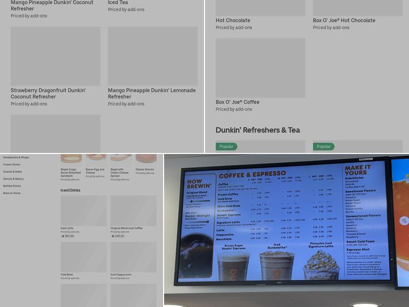 Dunkin' Menu