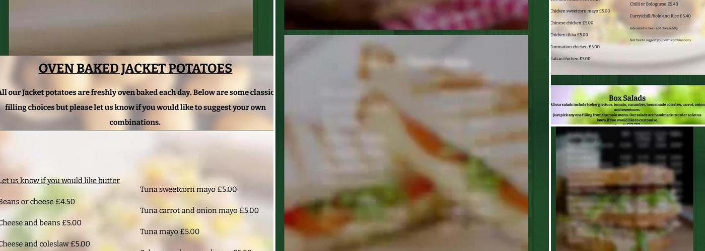 Crispins Sandwich Bar Ltd Menu