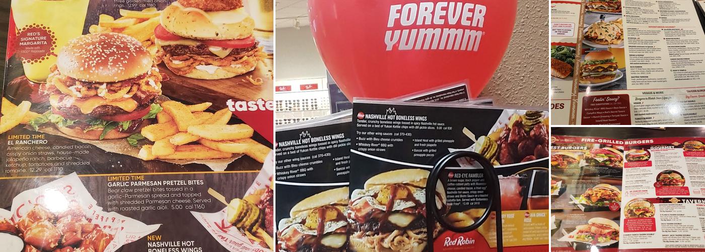 Red Robin Gourmet Burgers and Brews Menu