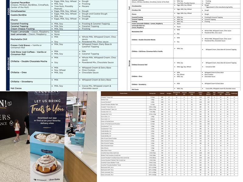 Cinnabon Menu