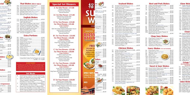 Super Wok Menu