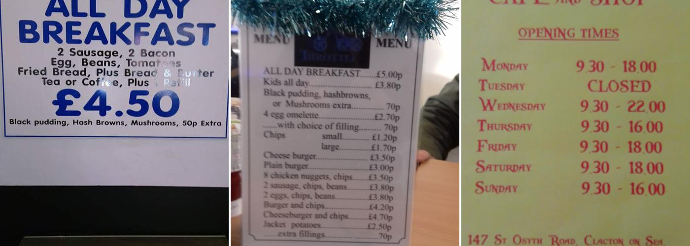 The Fossils Shop And Cafe Menu