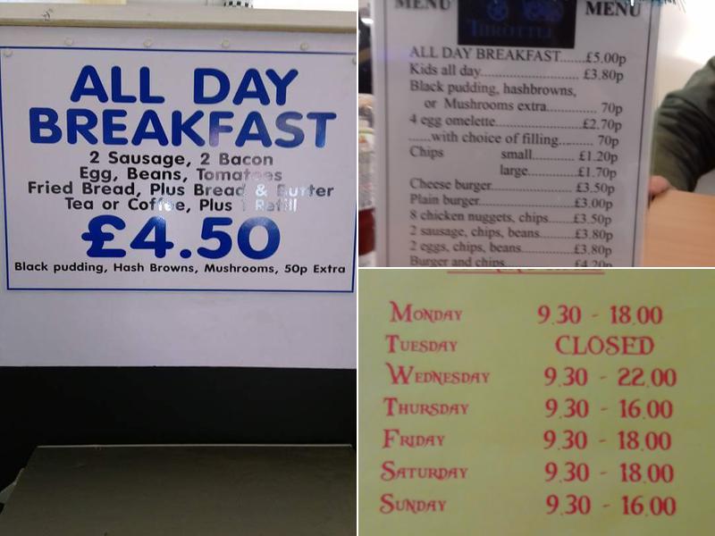 The Fossils Shop And Cafe Menu