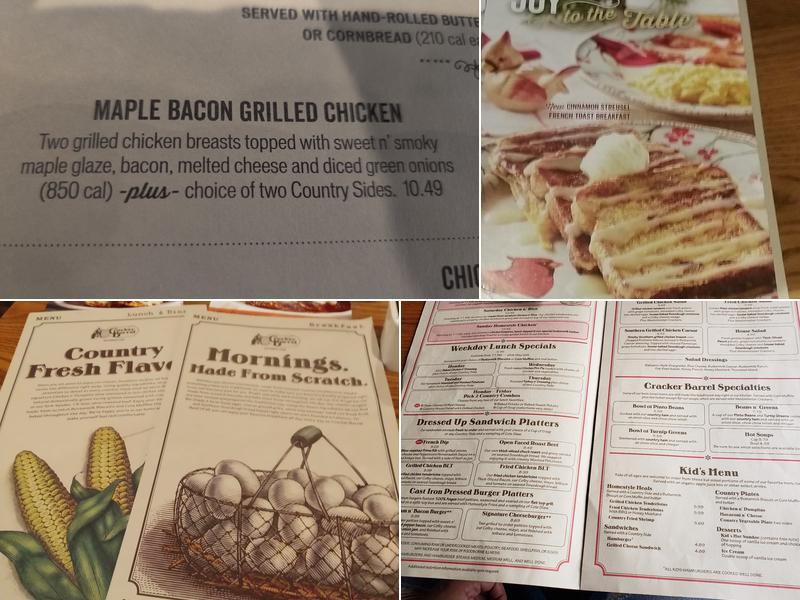 Cracker Barrel Old Country Store Menu
