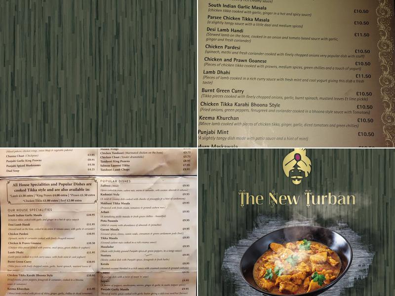The New Turban Tandoori Menu