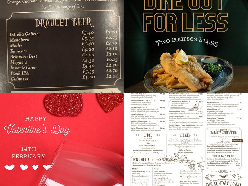 Monteiths Clarkston Menu