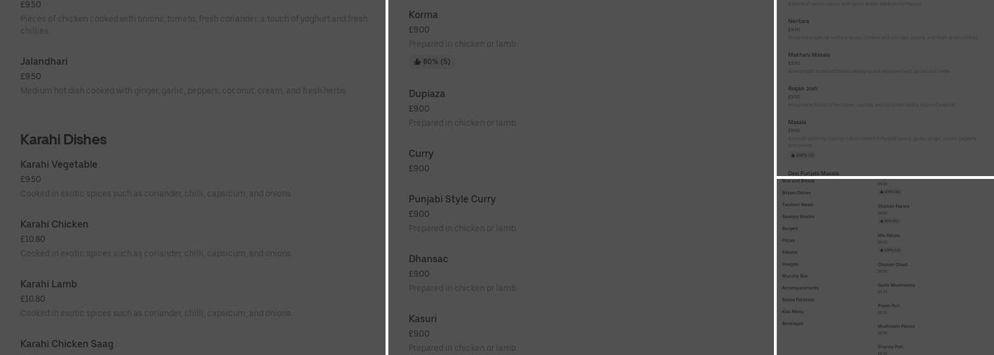 Three in One Clarkston Menu