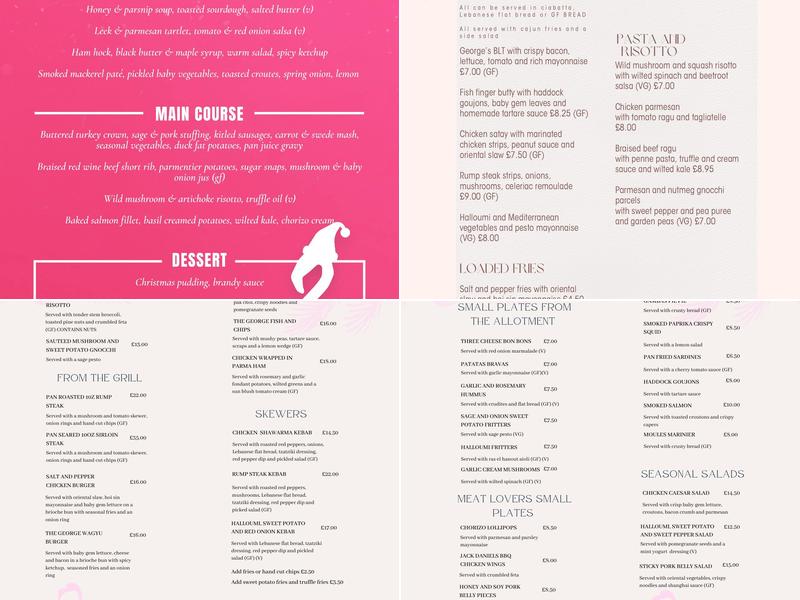 George‘s Bistro & Bar Menu