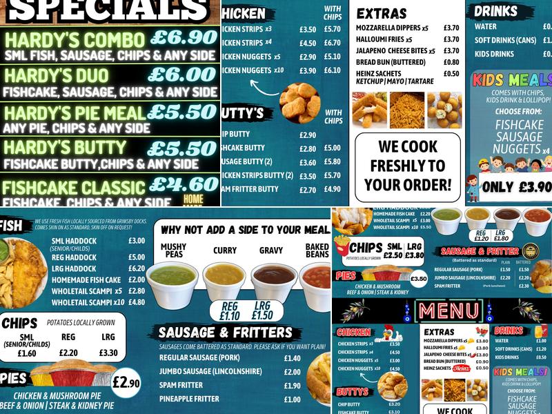 HARDYS FISH & CHIPS Menu
