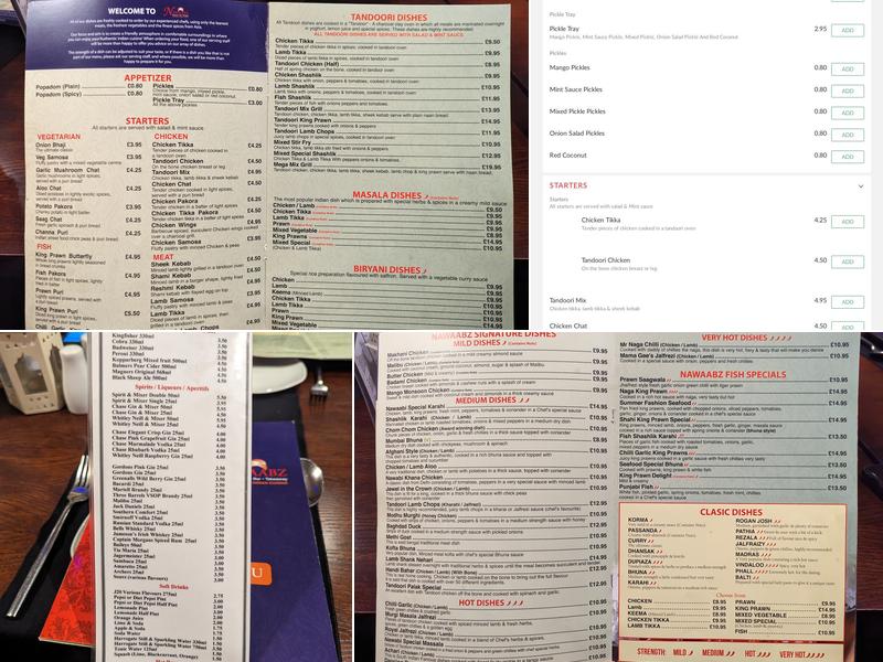 Nawaabz Restaurant Menu