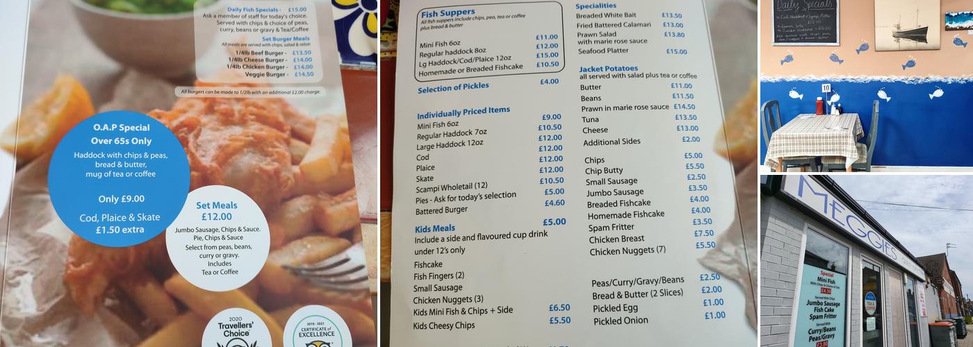 Meggies Quality Fish and Chips Menu