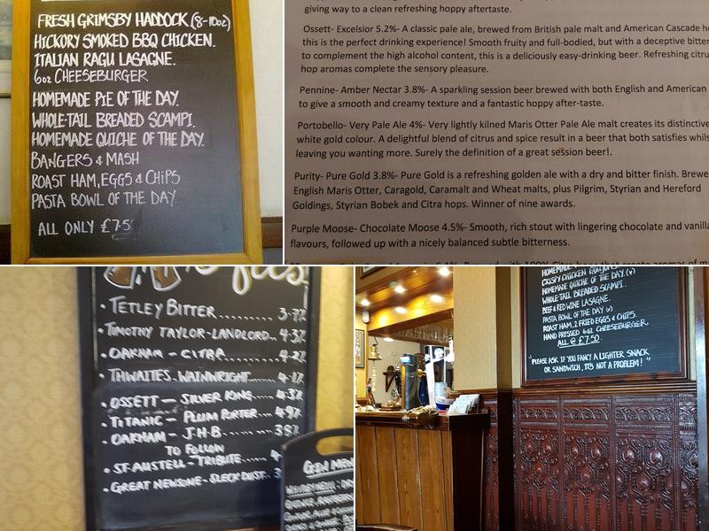 The Nottingham House Menu